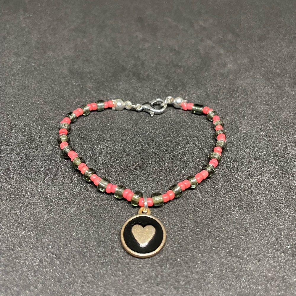 Black and pink bracelet